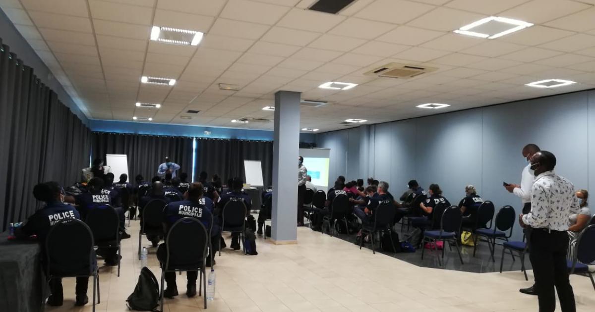 Les nouveaux policiers municipaux en formation au Gosier