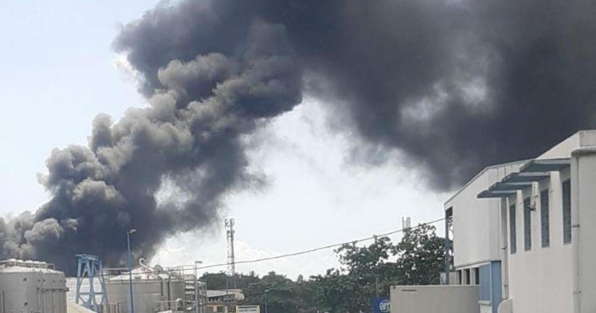 Incendie à la zone industrielle de la Lézarde