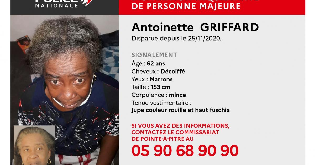 Appel à témoins : Antoinette Griffard demeure introuvable