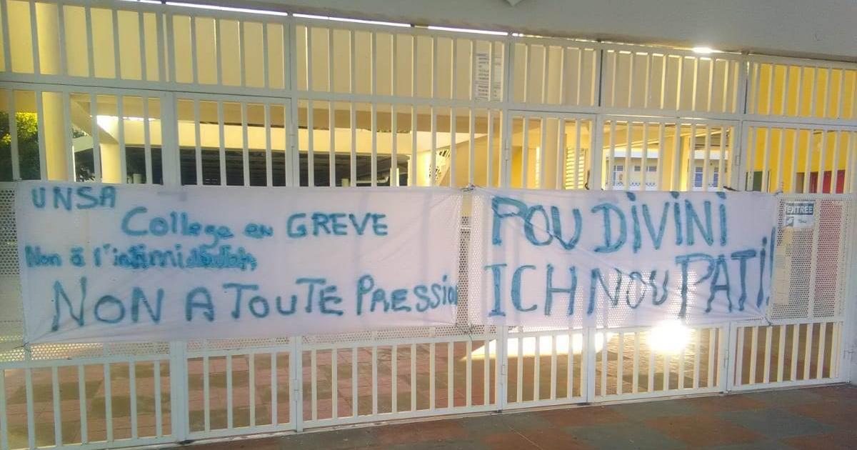 Les agents territoriaux du collège du Diamant entament une grève illimitée