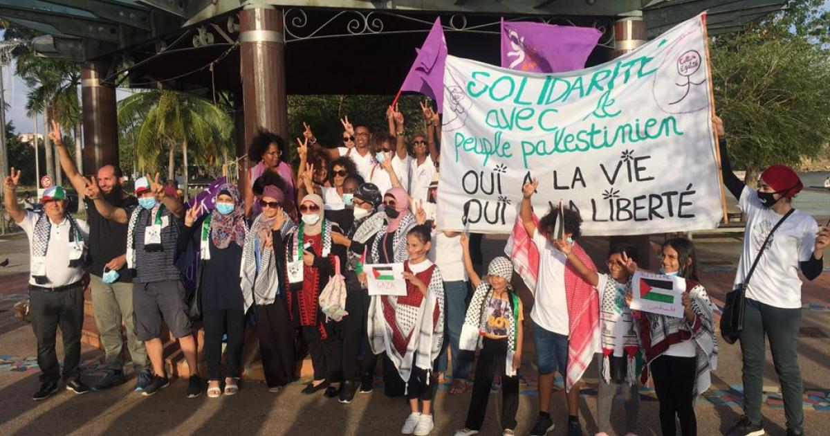 Une manifestation en soutien à la Palestine sur le front de mer de Fort-de-France