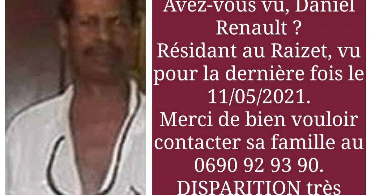 Avez-vous vu Daniel Renault, disparu au Raizet ?