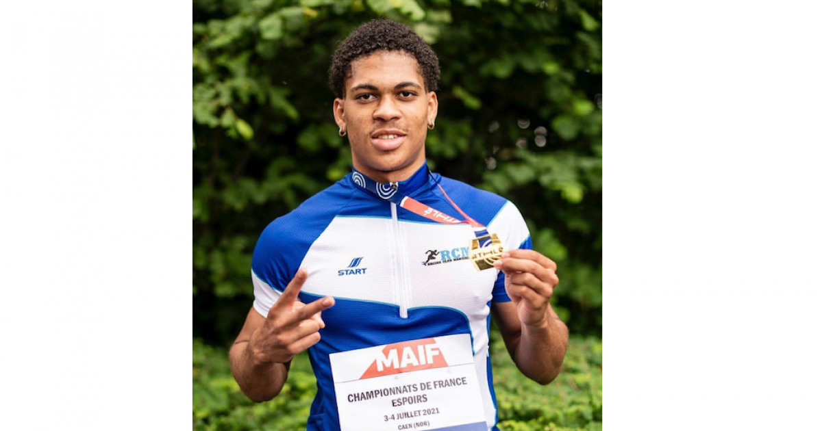 Le Martiniquais Aymeric Priam sacré champion de France espoir du 60m en salle