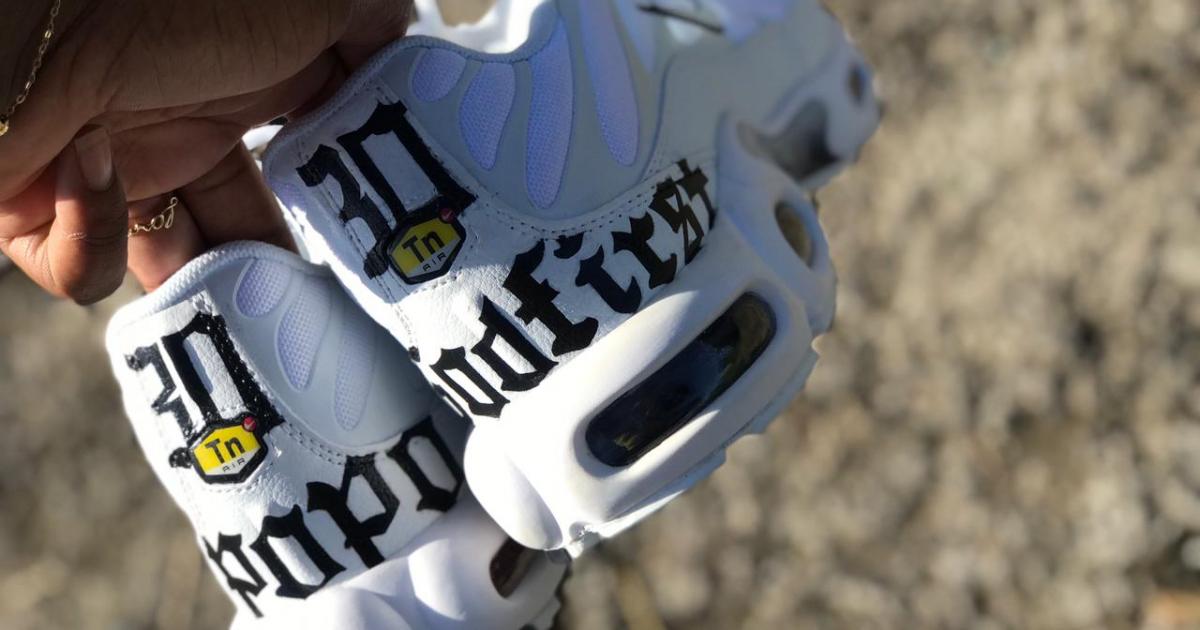 Swanny, jeune artiste martiniquaise, reine de la customisation de baskets