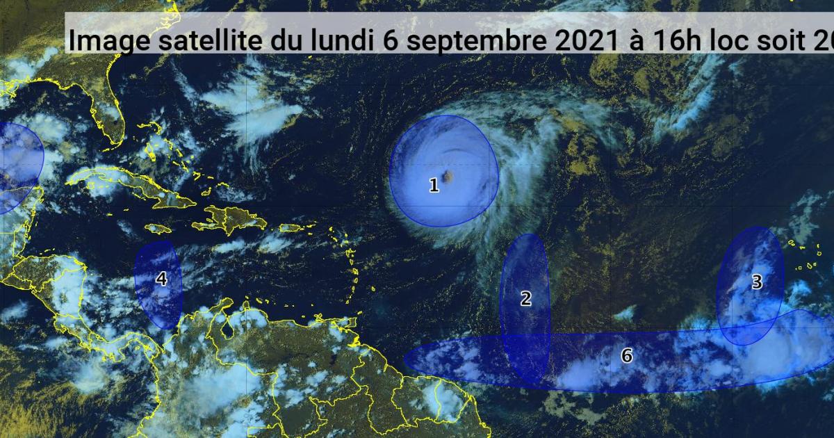 Larry s'éloigne lentement, 4 phénomènes sont sous surveillance (bulletin du 06/09/21)