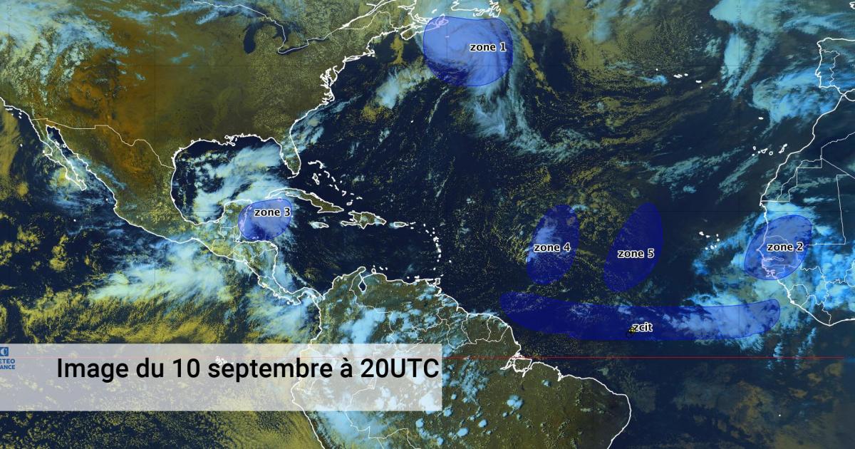 Larry toujours actif, 4 ondes tropicales en circulation (bulletin du 10/09/21)