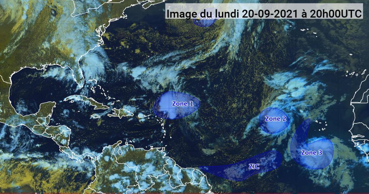 Peter et Rose, deux tempêtes tropicales identifiées mais sans risques (bulletin du 20/09/21)
