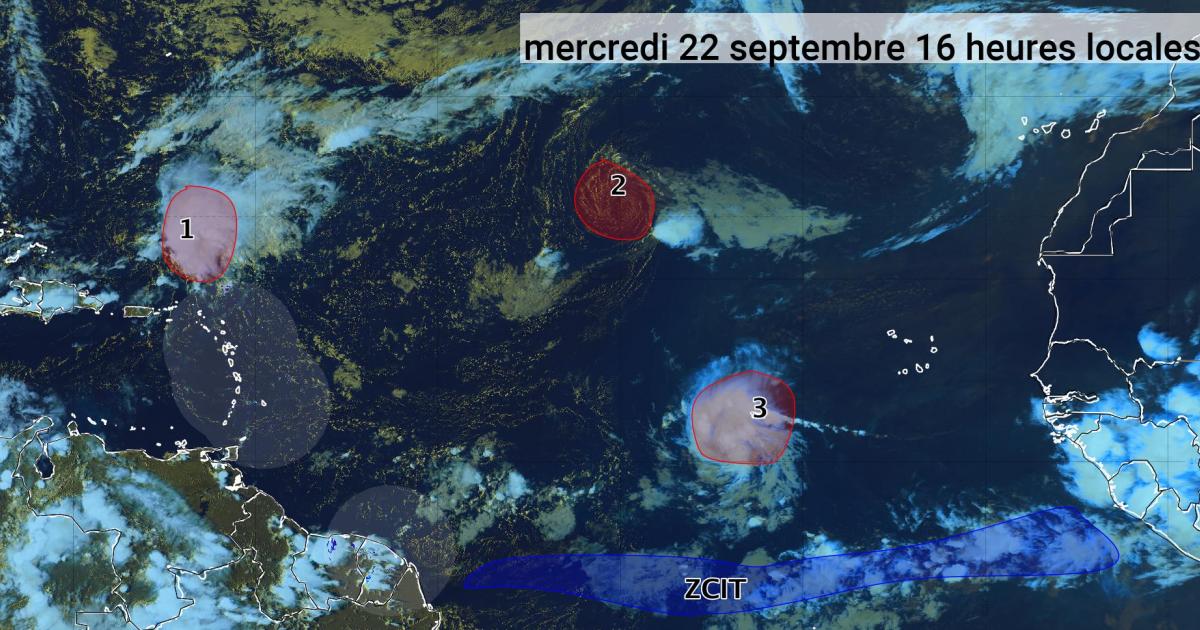 Trois phénomènes cycloniques dans l'Atlantique (bulletin du 22/09/21)