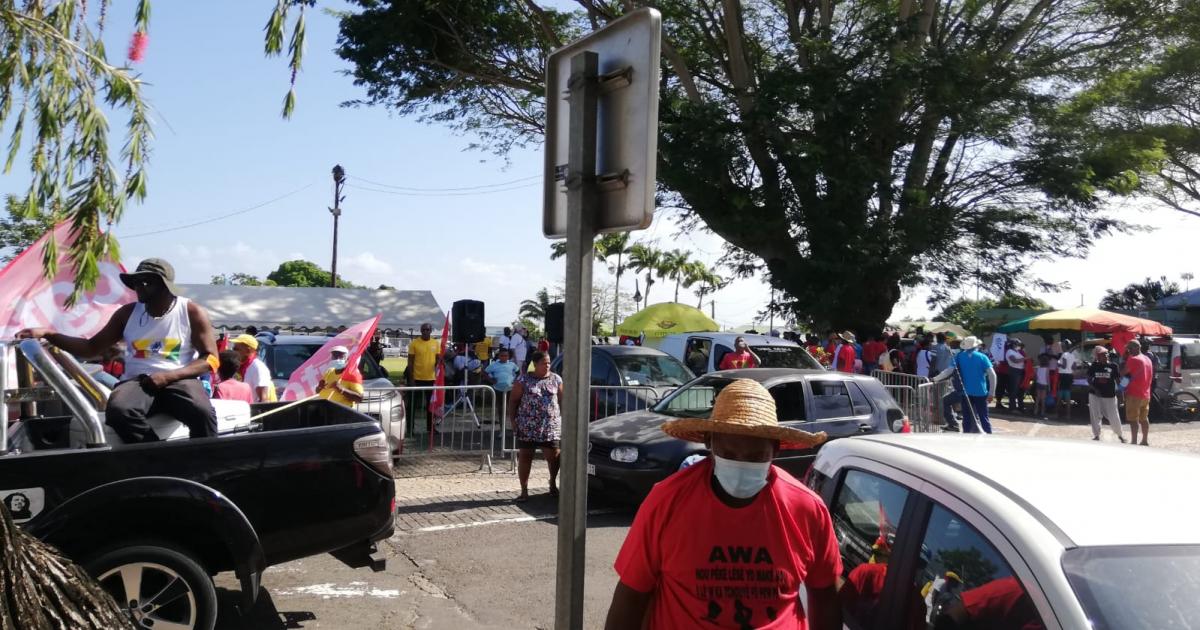 Mobilisation du LKP à Sainte-Rose