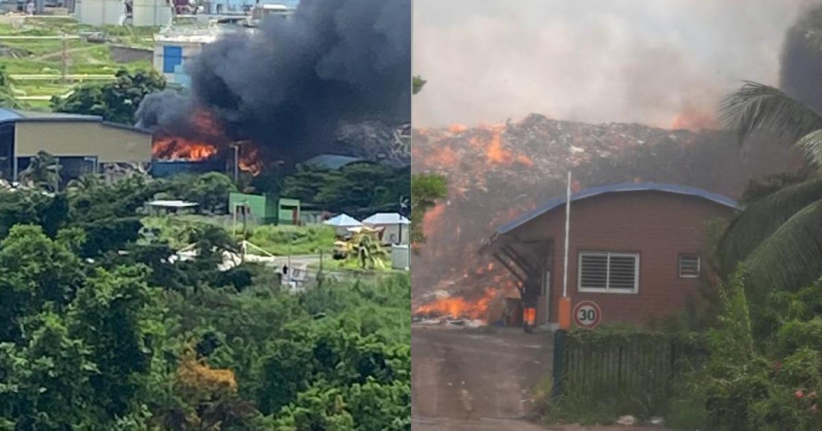 Important incendie au centre de tri de la Trompeuse