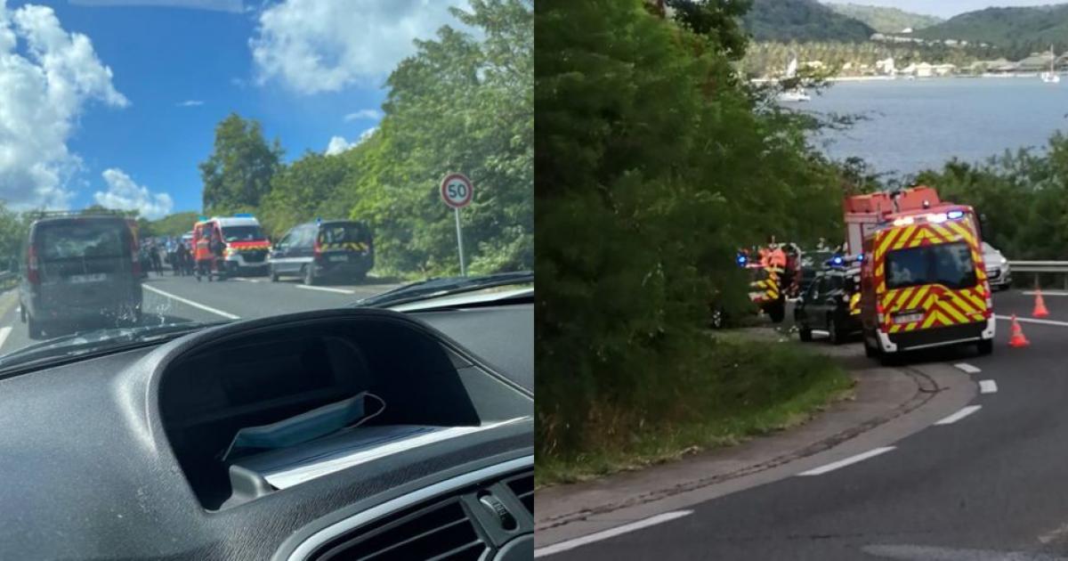 Trois blessés dont un enfant de 2 ans dans un choc frontal au Marin