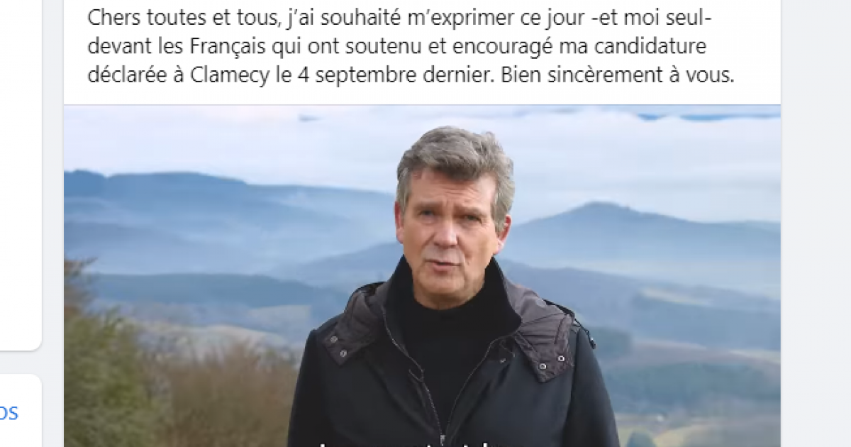 Arnaud Montebourg retire sa candidature à la prochaine élection présidentielle