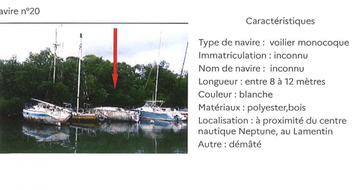     





La direction de la mer recherche plusieurs propriétaires de bateaux abandonnés au Lamentin




