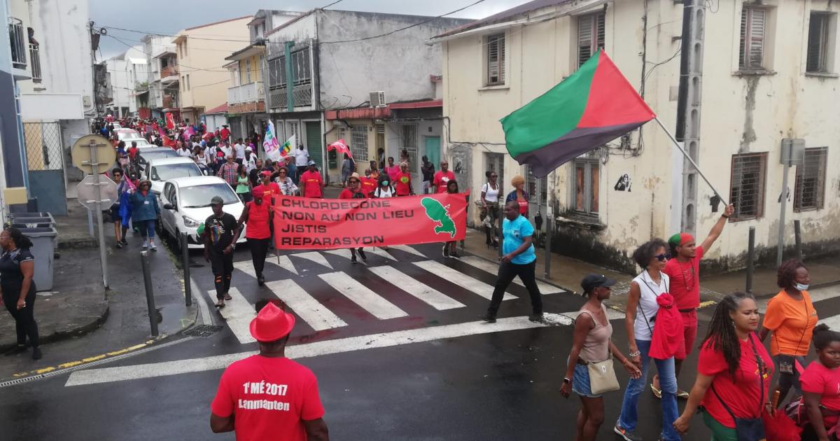 Chlordécone : environ un millier de manifestants dans les rues du Lamentin