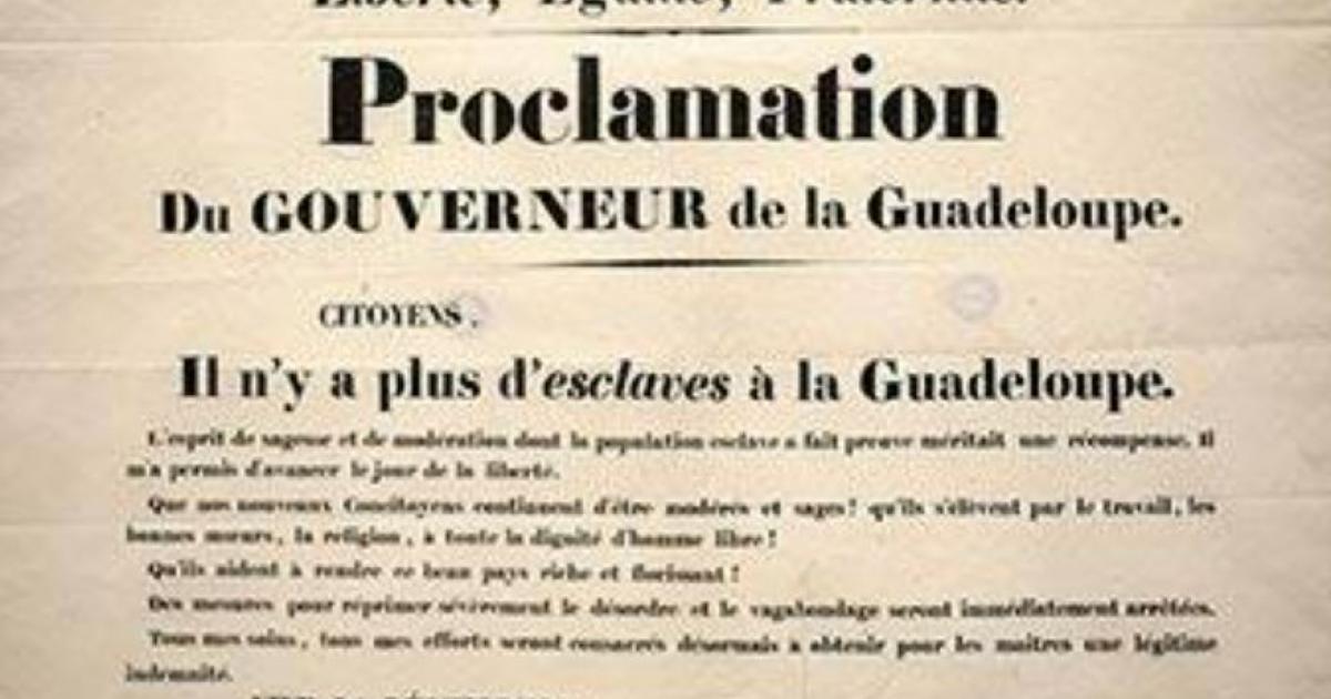     





5 dates à retenir jusqu’à l’abolition de l’esclavage en Guadeloupe




