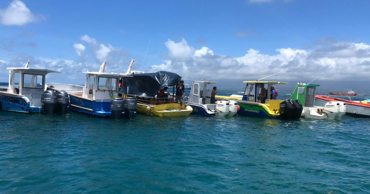 L'Express des Îles à l'arrêt à cause d'une manifestation des marins-pêcheurs de Guadeloupe