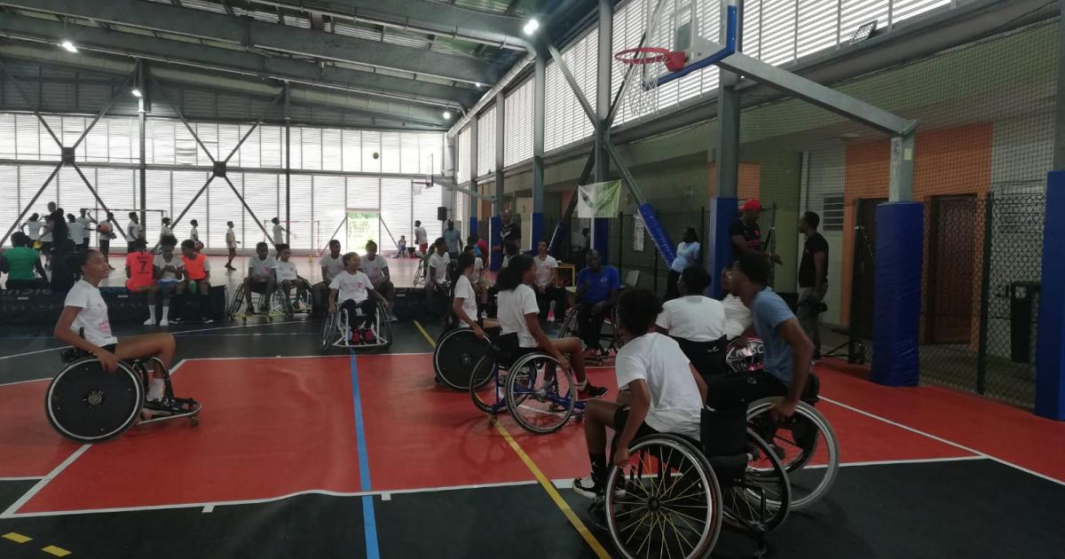 Les participants aux Martinique Summer Games s'initient au handibasket