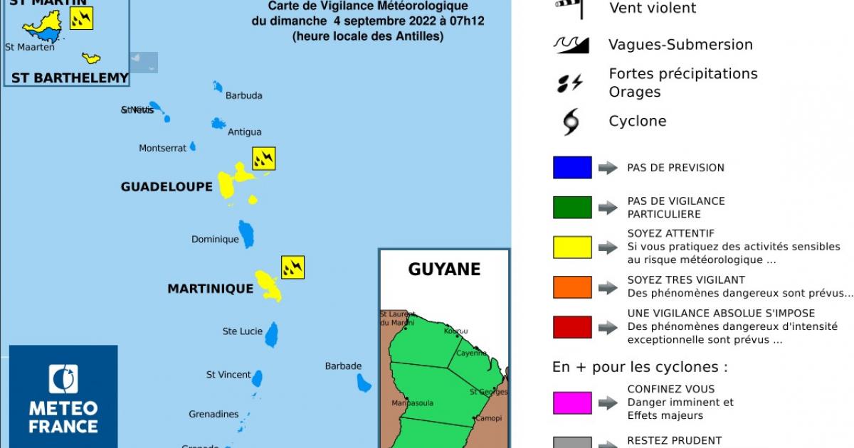 Tempête tropicale Earl : la Martinique en niveau jaune