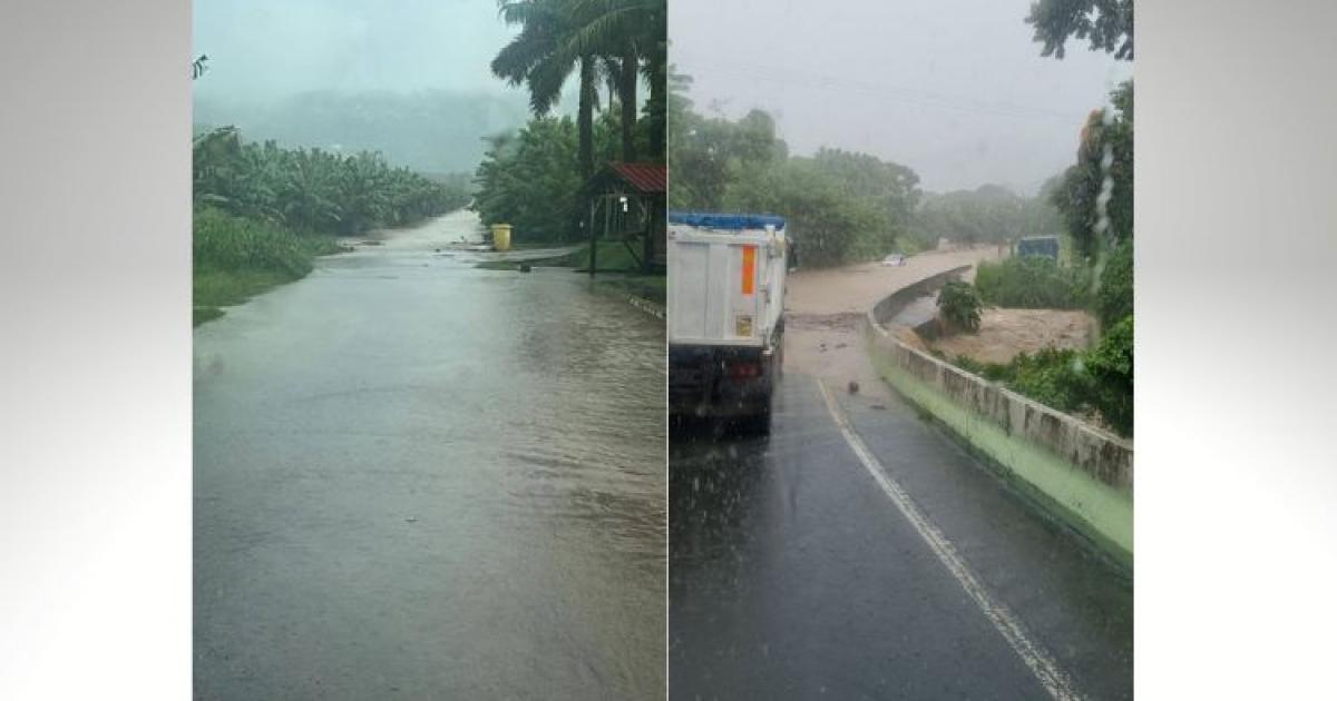 Le François et le Vauclin sous les eaux : la RN6 et la D31 sont inondées
