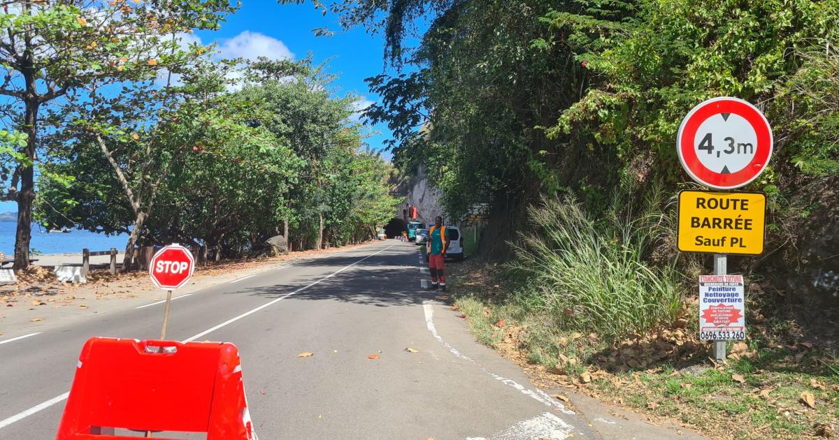 Des travaux de grande ampleur sur la RN2 au niveau du tunnel entre le Carbet et Saint-Pierre