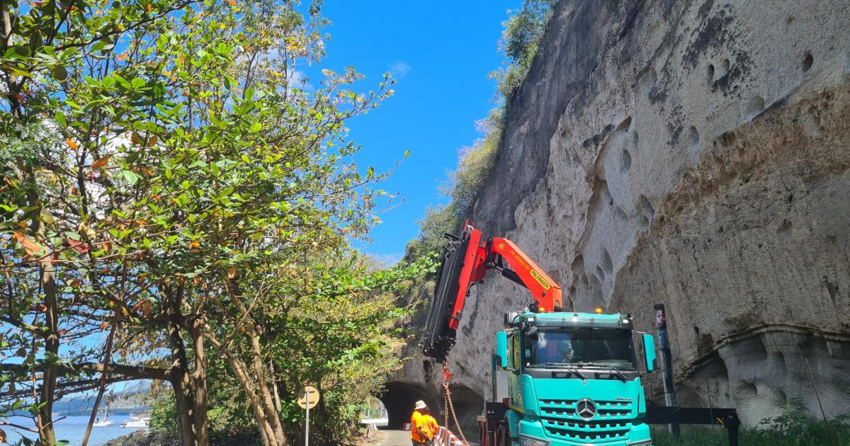 La RN2 coupée au niveau du tunnel de l'Anse Turin durant la journée de samedi