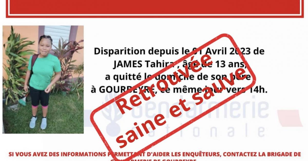 La jeune Tahira James retrouvée saine et sauve