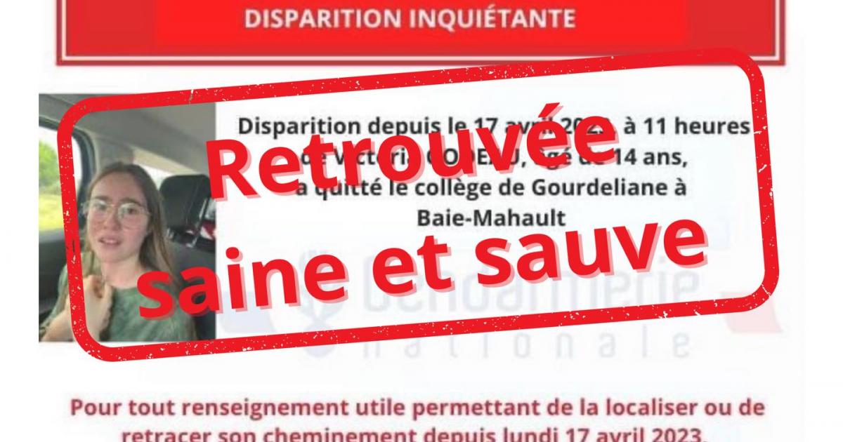 La collégienne Victoria Godeau a été retrouvée