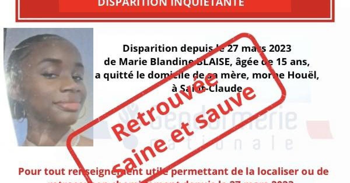     





Marie Blandine Blaise a été retrouvée saine et sauve




