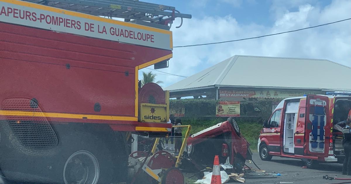 2 blessés graves dans un accident de la route à Capesterre-Belle-Eau