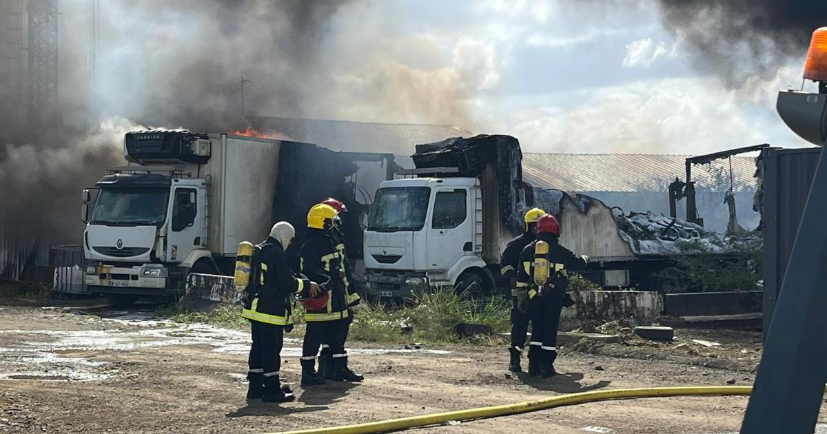 L'incendie de camions frigorifiques à Ducos est maîtrisé