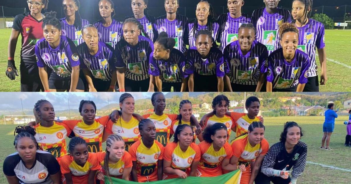 Finale de la première coupe Vyv féminine de football : le RC Rivière-Pilote (Martinique) face aux Guyanaises de Loyola FC