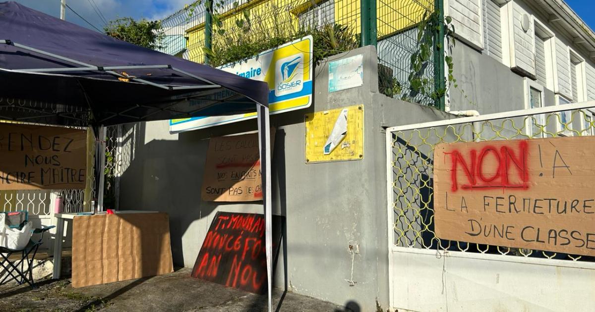     





Des parents en colère contre une fermeture de classe bloquent une école au Gosier





