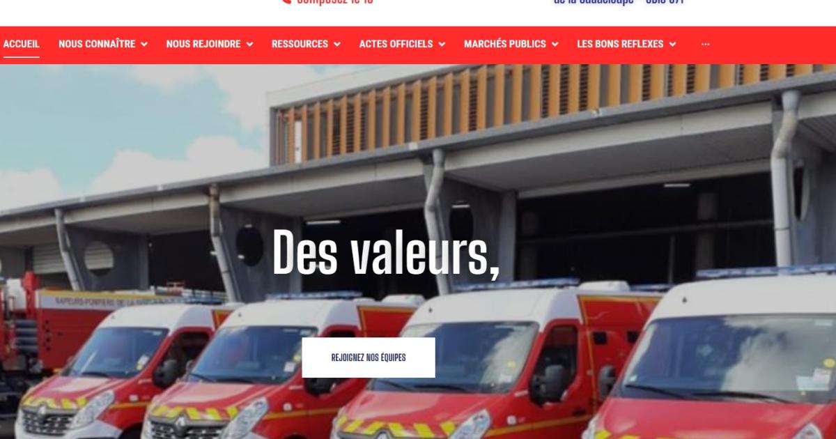 Le SDIS de Guadeloupe lance son nouveau site internet