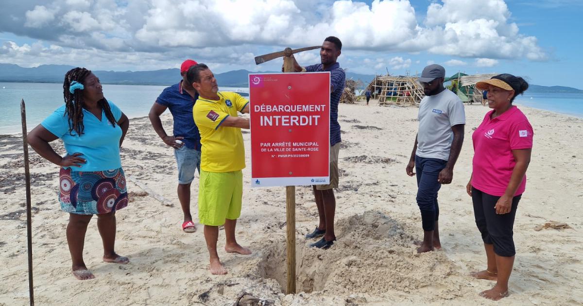 Un couple débarque sur l'îlet Caret dont l'accès est toujours interdit