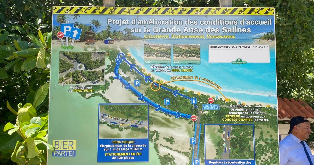 Début des travaux aux Salines, l'accès à la plage fermé la semaine