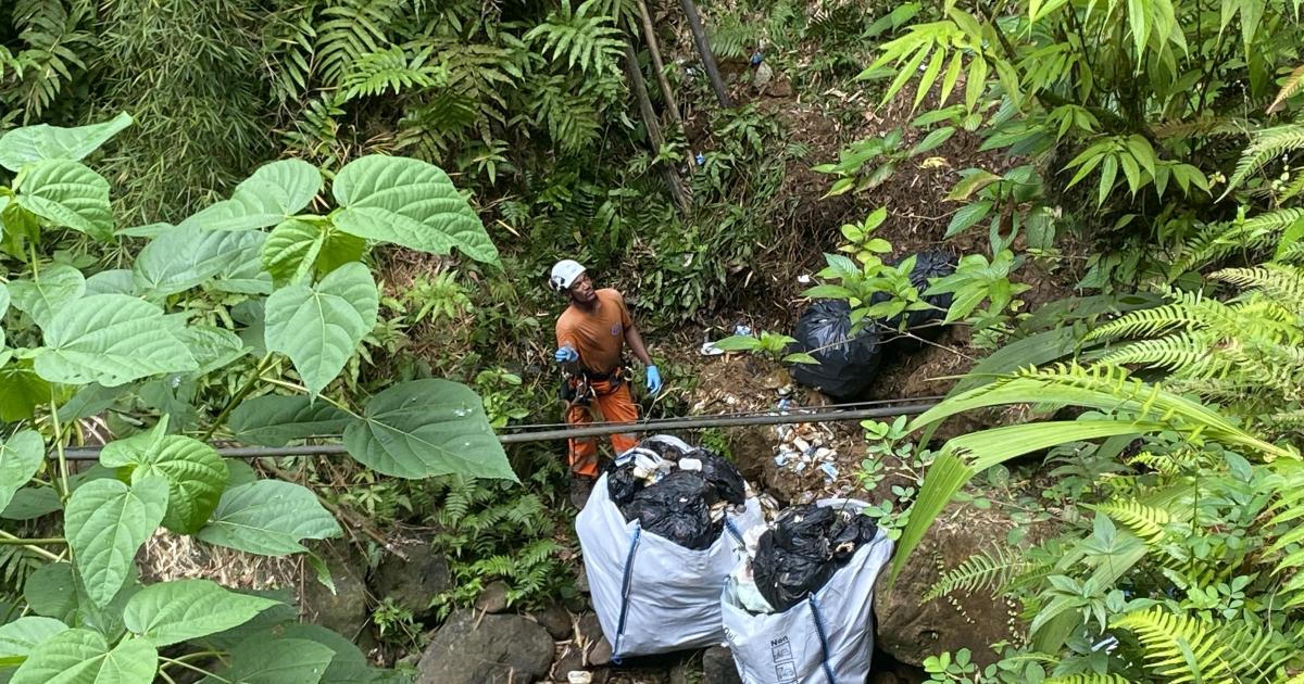 Déchets au fond de la ravine à Fonds-Saint-Denis : « celui qui a fait ça, il faut qu’il paye ! »