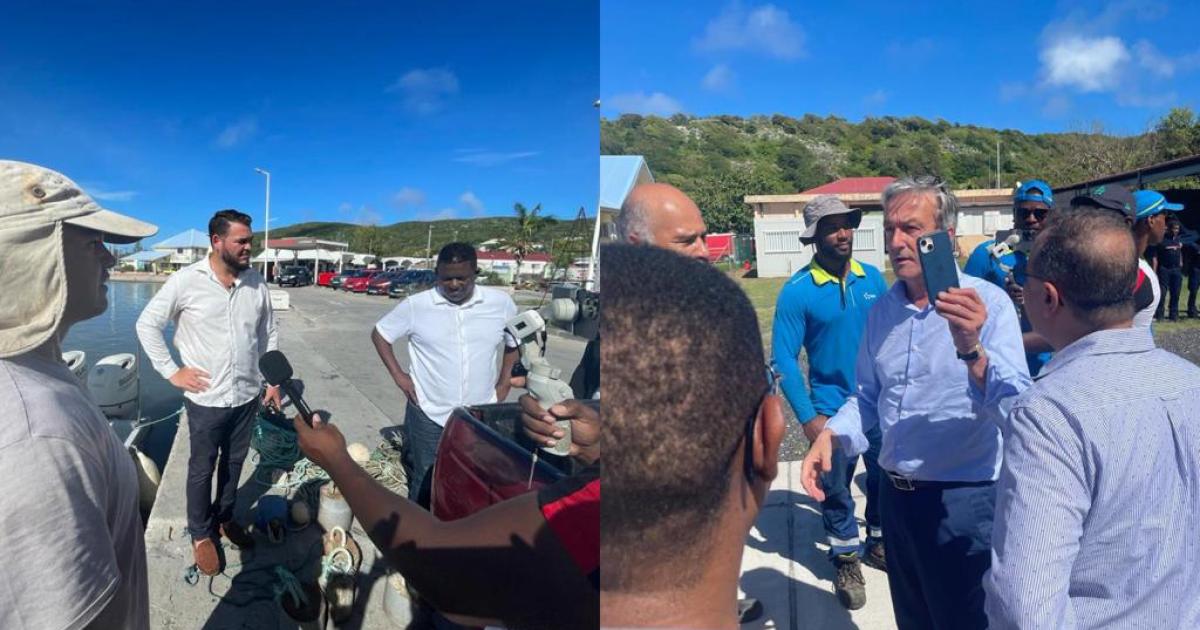     





[EN IMAGES] Ouragan « Tammy » : Guy Losbar et Philippe Vigier à la Désirade




