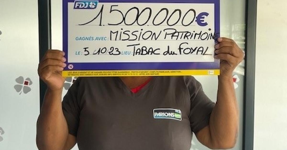 Une Martiniquaise remporte 1,5 million d’euros au jeu de grattage Mission Patrimoine
