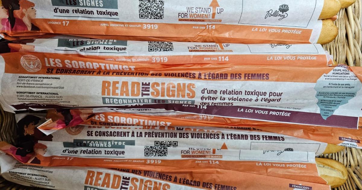 180 000 emballages de pain pour véhiculer un message contre les violences faites aux femmes