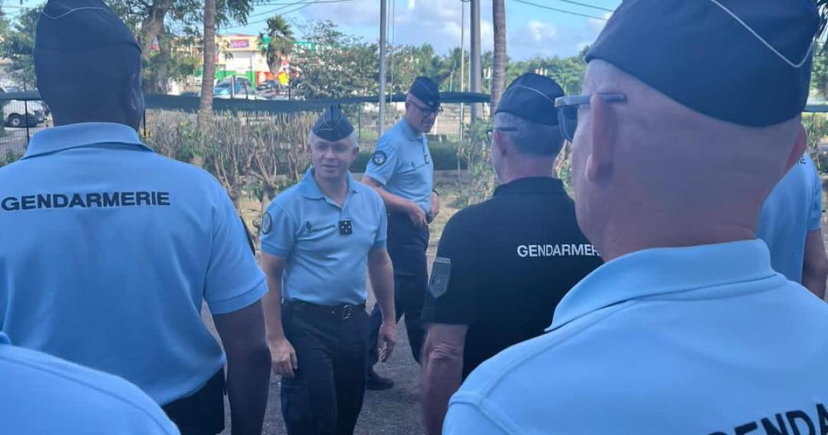 Le général Lavergne, commandant de la gendarmerie d’Outre-Mer, en visite en Guadeloupe