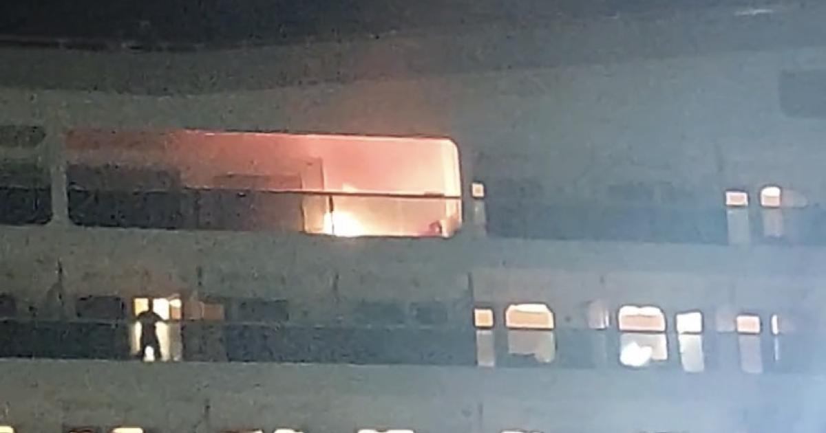 La cabine d’un bateau de croisière prend feu à Fort-de-France