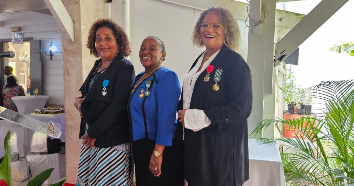 Jocelyne Beroard, Danielle René-Corail et Sabine Andrivon-Milton distinguées par des médailles nationales