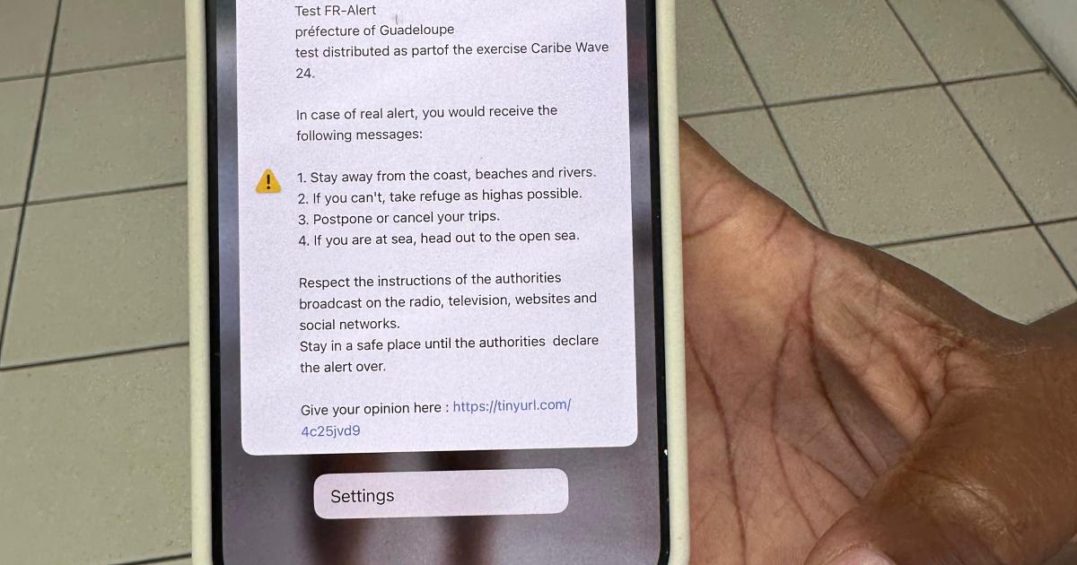 Exercice Caribe Wave : le dispositif d’alerte FR-Alert testé en Martinique et en Guadeloupe