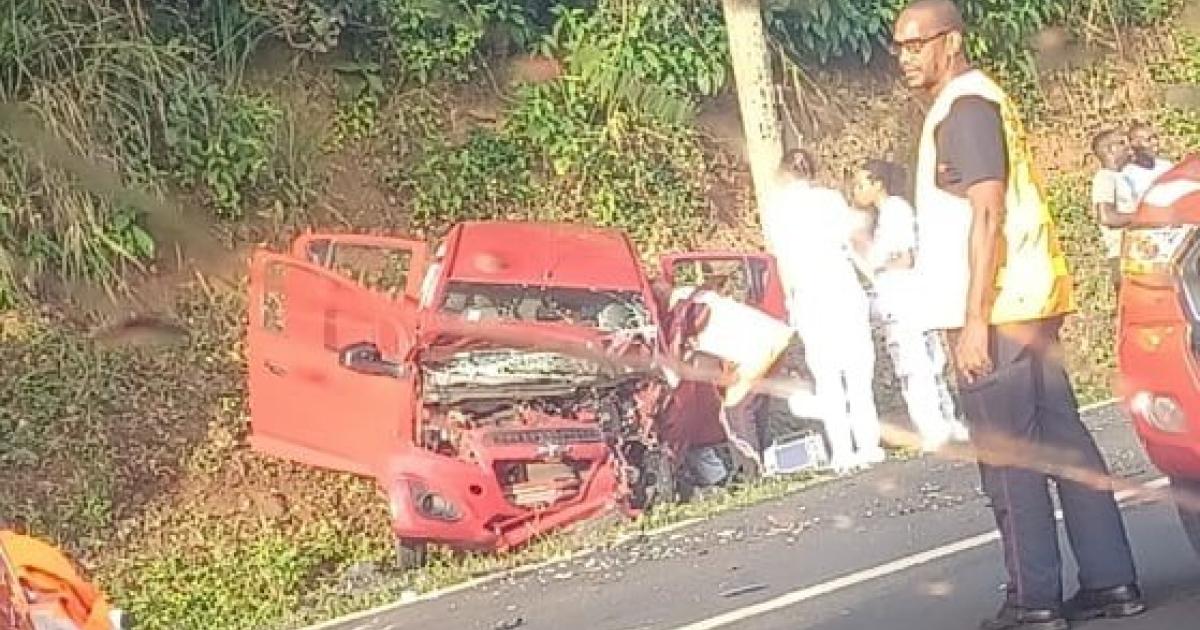 Un choc frontal à Lamentin fait deux blessés graves