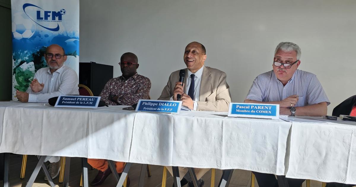 Philippe Diallo, le président de la Fédération française de football est en Martinique
