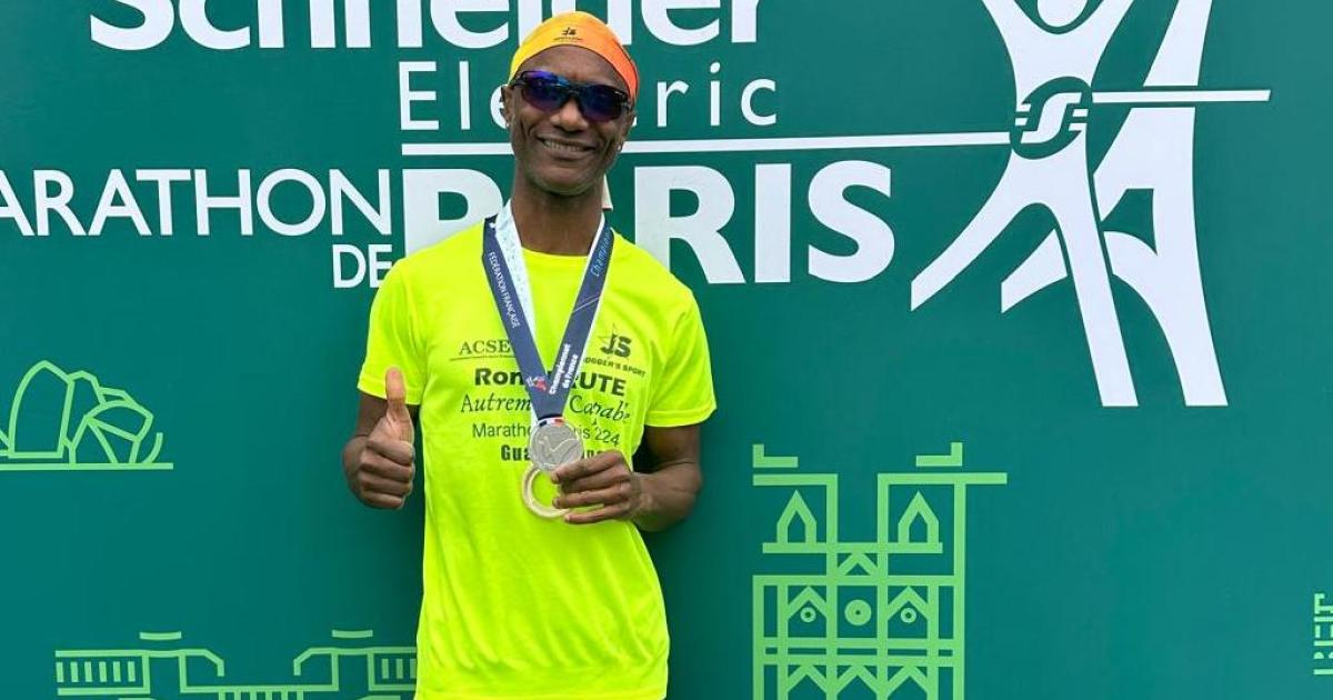 Marathon de Paris : le Guadeloupéen Rony Brute, vice-champion de France des non-voyants