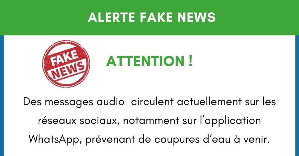 Coupure d’eau généralisée : comment reconnaître la fausse information ?
