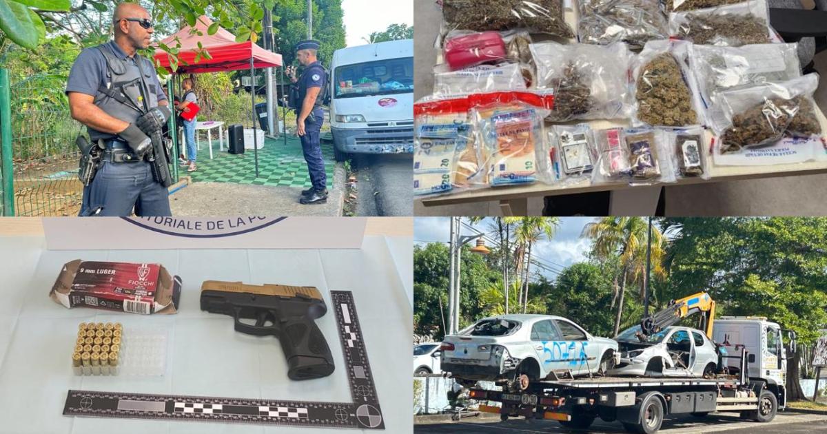 Place Nette à Four à Chaux : découverte d'un pistolet, de drogue et d'objets volés