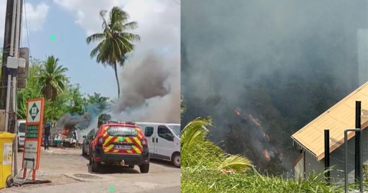 Ducos, Carbet, Rivière-Salée, Schoelcher : quatre incendies en quelques heures en Martinique