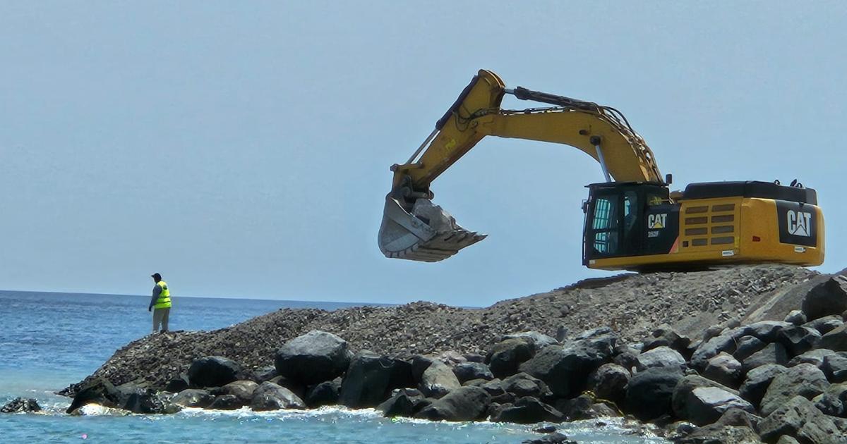Les pontons des carrières de Saint-Pierre ont disparu depuis le passage de l'ouragan Béryl